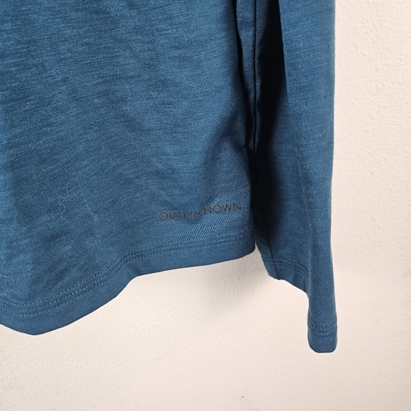 Outerknown active long Sleeved Shirt tee Size Medium Teal - Picture 3 of 7